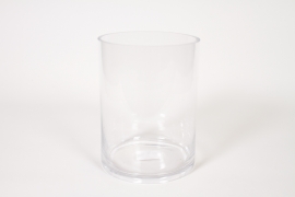 IH-000190 Clear cylindrical glass vase D15cm H20cm