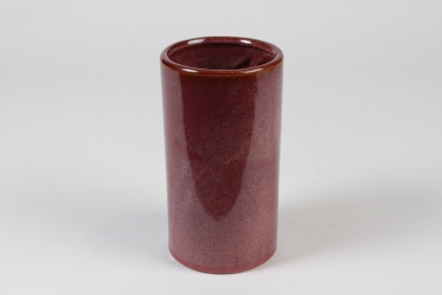 J6-000039 Vase en c�ramique framboise D12cm H23cm