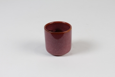 J6-000044 Cache-pot en c�ramique vert olive D7cm H7cm