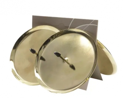 KI-000239 Pack of 4 gold metal candle holders D8cm