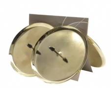 KI-000239 Pack of 4 gold metal candle holders D8cm