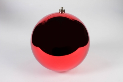 KI-000493 Boule en plastique rouge brillant D25cm