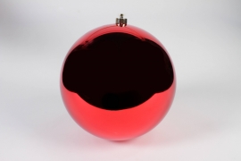 KI-000493 Boule en plastique rouge brillant D25cm