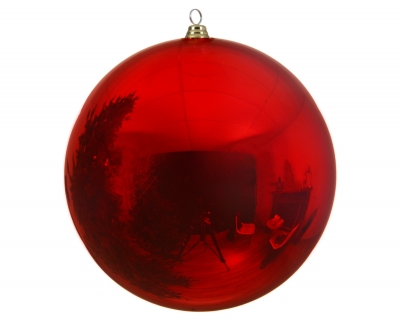 KI-000495 Boule en plastique rouge brillant D40cm
