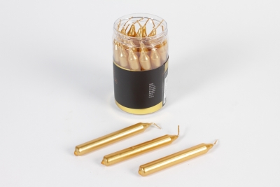 KI-000516 Bougies miniatures dor�es D1.3cm H10.5cm