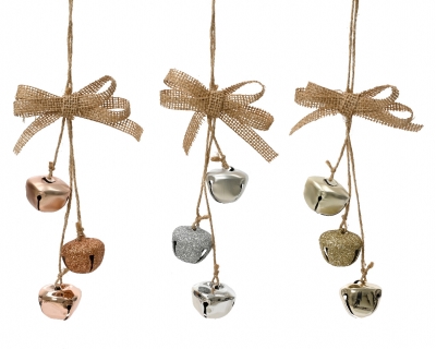 KI-000517 Suspension de grelots en m�tal assorti H26cm