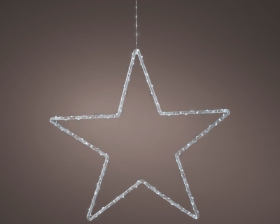 KI-000530 Cool white plastic star 125 LED�D60cm  
