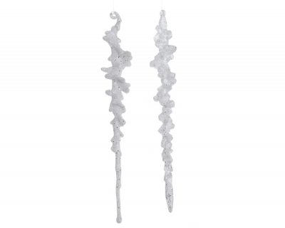 KI-000615 Stalactite en plastique paillet� assorti D3.5cm H25cm