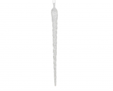 KI-000620 Stalactite en plastique transparent pailleté D2,5cm H28cm