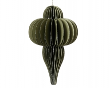 KI-000644 Green paper ornament D24cm H40cm
