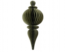 KI-000646 Green paper ornament D34cm H80cm