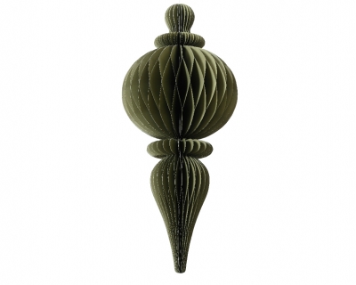 KI-000646 Ornement en papier vert D34cm H80cm