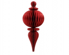 KI-000647 Burgundy paper ornament D24cm H80cm