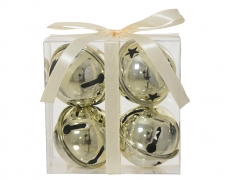 KI-000650 Paquet de 4 grelots en métal or D5,5cm