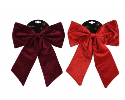 KI-000670 Matching red or burgundy velvet bows 14cm