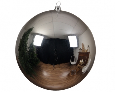 KI-000677 Boule en plastique argent D14cm