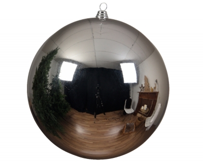 KI-000678 Boule en plastique argent D20cm