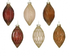 KI-000685 Boite de 12 gouttes en verre assorties D6,5cm H13,5cm