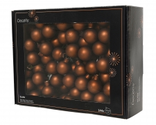 KI-000712 Box of 144 matte brown glass balls D25mm