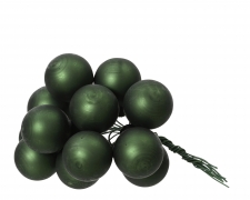 KI-000715 Box of 144 matte green glass balls D20mm