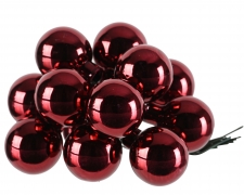 KI-000721 Box of 144 shinny red glass balls D25mm
