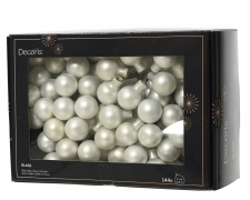 KI-000724 Boite de 144 boules en verre blanc mat D20mm