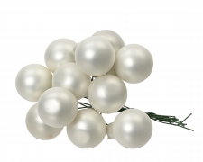 KI-000724 Box of 144 matte white glass balls D20mm