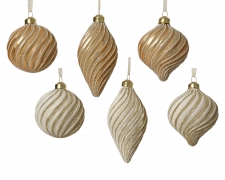 KI-000748 Box of 12 assorted twisted glass balls