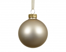 KI-000764 Boule en verre champagne mat D15cm