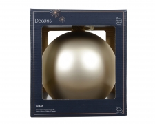 KI-000764 Boule en verre champagne mat D15cm