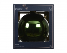 KI-000767 Boule en verre vert brillant D15cm