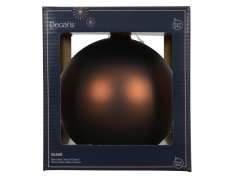 KI-000775 Boule en verre chocolat mat D15cm