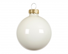 KI-000778 Shiny white glass balls D15cm