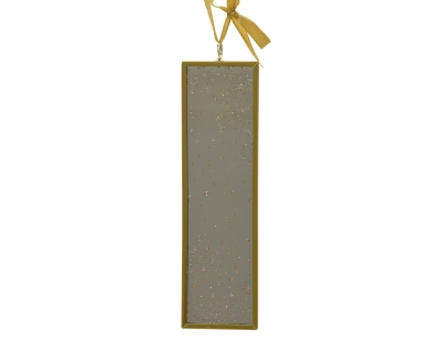 KI-000786 Miroir en verre paillet� � suspendre H16cm