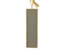 KI-000786 Miroir en verre paillet&eacute; &agrave; suspendre H16cm
