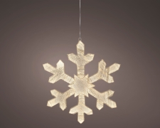 KI-000793 Fabric snowflake with white LEDs D59cm