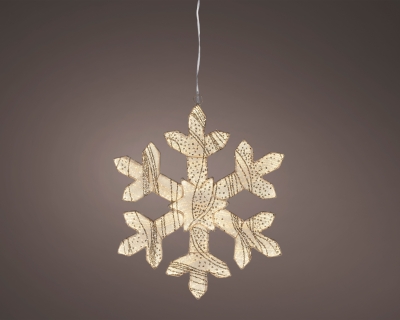 KI-000794 Flocon de neige led en tissu blanc D38cm