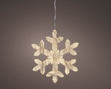 KI-000794 Flocon de neige led en tissu blanc D38cm
