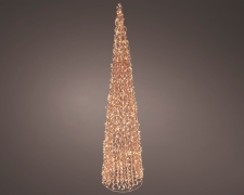 KI-000799 Meta cone decoration white micro-LEDs H41cm