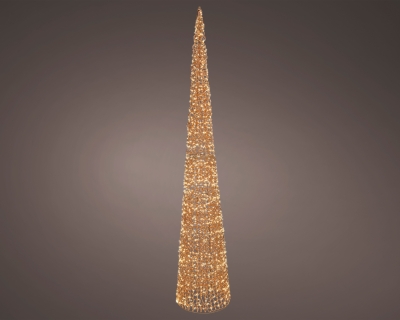 KI-000802 C�ne micro led flash blanc chaud D34cm H180cm