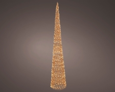 KI-000802 C&ocirc;ne micro led flash blanc chaud D34cm H180cm