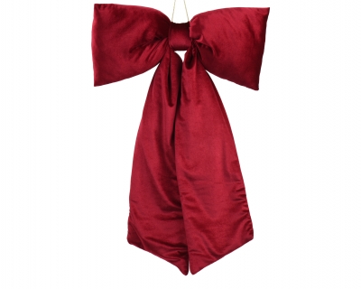 KI-000807 Burgundy velvet bow H115cm