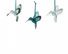 KI-000810 Assorted blue plastic hummingbird H9cm