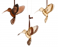 KI-000811 Assorted brown plastic hummingbird H9cm