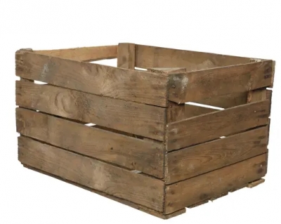 KI-000829 Caisse � pommes bois usagee 50x40cm H30cm