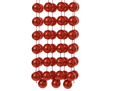 KI-000833 Guirlande de perles xxl rouge D2cm L270cm