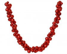 KI-000840 Red plastic ball garland D6cm L180cm