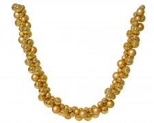 KI-000841 Guirlande de boules en plastique or D6cm L180cm
