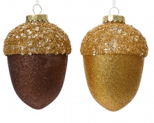 KI-000845 Assorted plastic acorn ornament H12cm