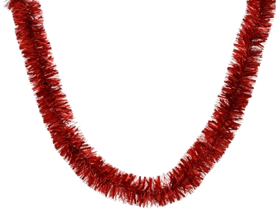 KI-000847 Guirlande lametta rouge mat D11cm L270cm